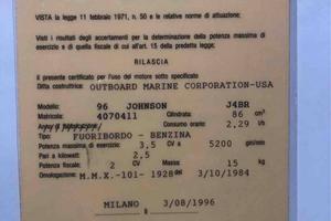 Motore marino johnson 4 cv