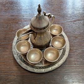 Set da caffè/tè vintage stile arabo lavorato