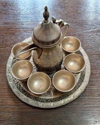 Set da caffè/tè vintage stile arabo lavorato