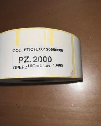 2000 Etichette 40x20 mm rotolo