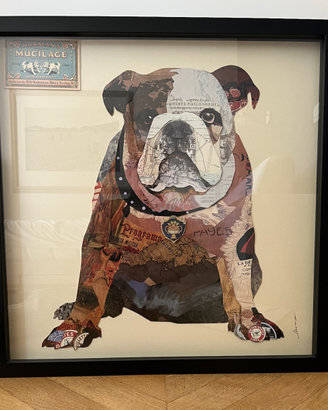Quadro collage Bulldog