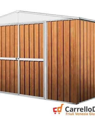 Casetta per esterno in lamiera 360x175 fin legno
