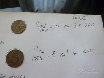 4 monete peru sol de oro