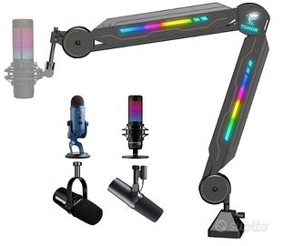 TONOR Braccio per Microfono RGB, Asta per Microfon