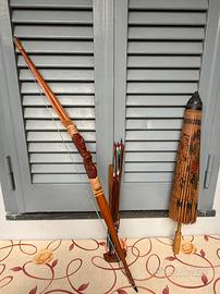 Set Artigianale Etnico Arco con frecce, Ombrellino