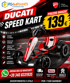 Ducati Speed Kart Per Bambini Elettrico