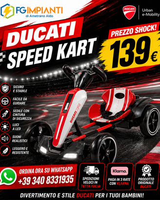 Ducati Speed Kart Per Bambini Elettrico