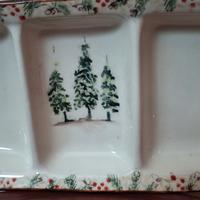 vassoio natalizio in ceramica