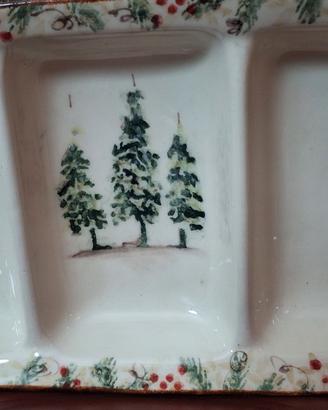 vassoio natalizio in ceramica