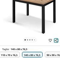 Tavolo allungabile  nuovo mai. Usato