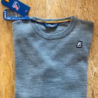 K-Way Maglia Girocollo Grigia Nuova con Etichette