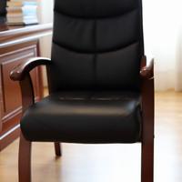 N. 2 Sedia da conferenza in pelle Nero