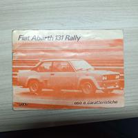 libretto uso e manutenzione fiat Abarth 131 