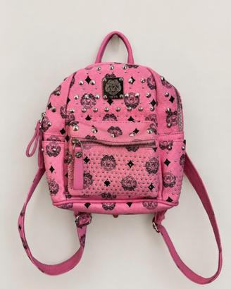 zaino piccolo in pelle con borchie