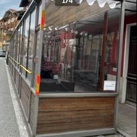 Dehors acciaio inox con vetrate