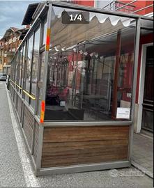 Dehors acciaio inox con vetrate