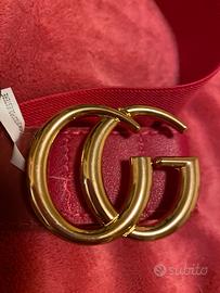 Cintura elastica fuxia logo dorato