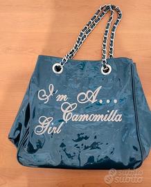 borsa camomilla pvc verde