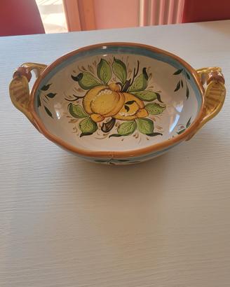 insalatiera in ceramica dipinta a mano 