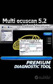 multiecuscan 5.2 registrato  diagnosi auto