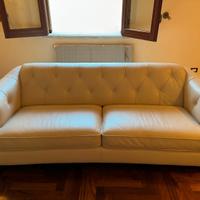 Divano avorio in pelle by Natuzzi 
