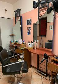 arredamento per parrucchieri, caschi, specchiere