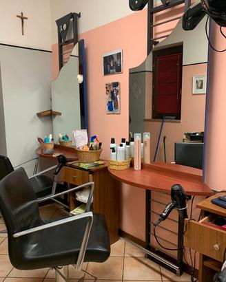 arredamento per parrucchieri, caschi, specchiere