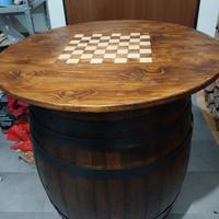 TAVOLO BOTTE CON SCACCHIERA