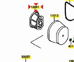 Supporto filtro aria Kawasaki KLR 650 130911473