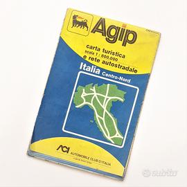 Cartina turistica autostradale Italiana Agip ACI