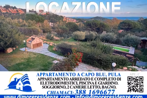 Trilocale arredato con giardino, Capo Blu