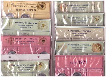 ITALIA 1971»1979-Lotto Divisionali sigillati Zecca
