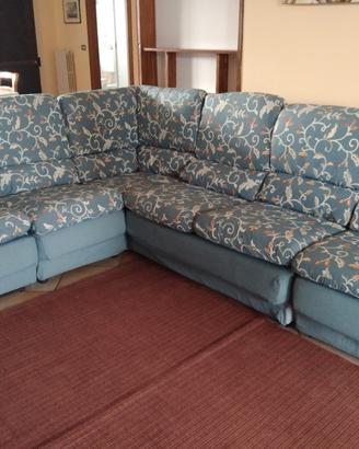 divano angolare completo di 2 poltrone relax