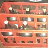 6 Damigiane/fiaschi da 5L e 2 portabottiglioni