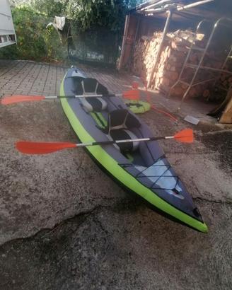 Canoa kayak gonfiabile + popa+remi