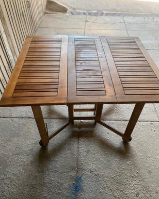 Tavolo in legno d balcone giardino apribile chiude