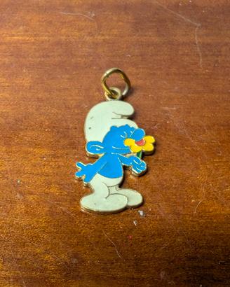 Ciondolo Puffo Vintage 1982 Peyo Argento