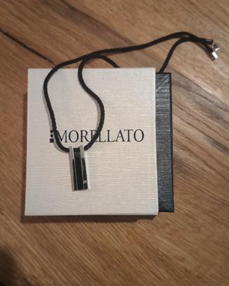 Collana uomo Morellato Noir in acciaio con cordino