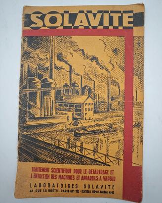 Libretto Pubblicitario SOLAVITE Parigi Anni 30 40 