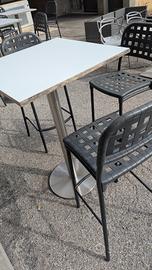set tavolo + 3 sedie alte