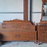 comò, comodini, specchio e schienale letto