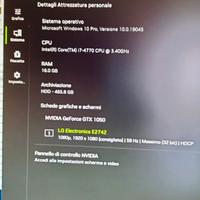 pc desktop i7 4770 ram16gb gtx1050 w10 w11 (2hdd)