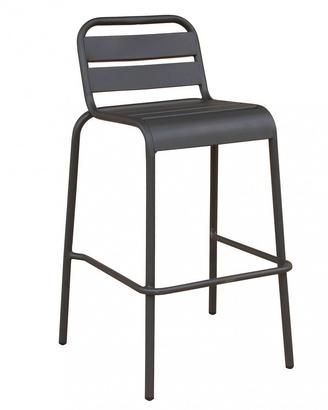 Sgabello Esterno Acciaio Antiruggine Taupe 95cm