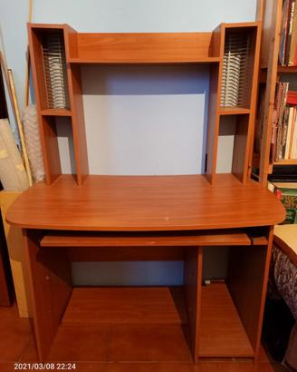 Scrivania super accessoriata multiuso legno nobile