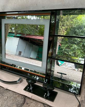 Stupenda specchiera bagno anni 70 con accessori