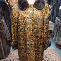 Cappottino da Sera Damasco in Seta e Visone