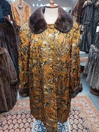 Cappottino da Sera Damasco in Seta e Visone