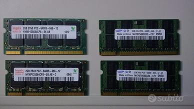 Ram notebook portatile 2gb ddr2 pc 6400