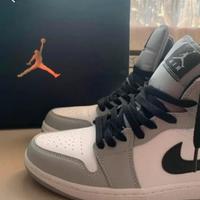 NIKE AIR JORDAN 1 MID LIGHT SMOKE GREY
