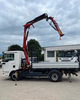 Man TGL 8.220 Gru + Ribaltabile